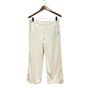 VINCE. Viscose Wool Blend Mid Rise Wide Leg Culotte Pants Off White size 6